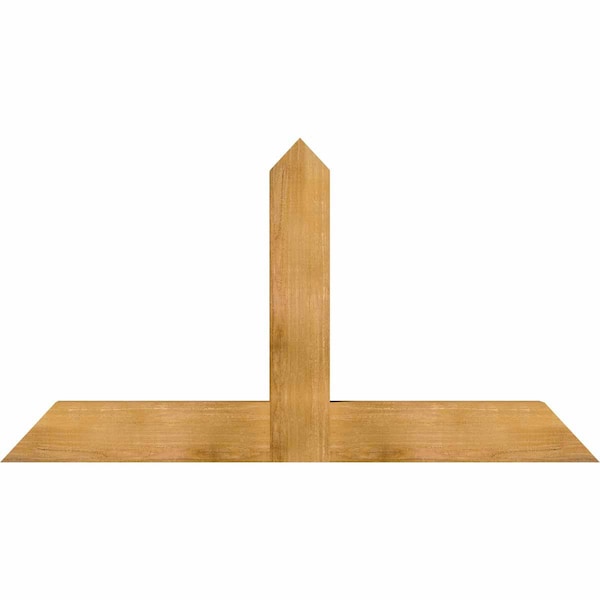 Ekena Millwork Portland Rough Sawn Timber Gable Bracket, Western Red Cedar, 60"W x 32"H x 4"D x 6"F, 13/12 Pitch GBW060X32X0406POR00RWR - main